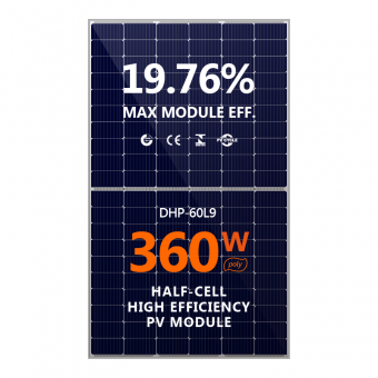  340W 350W 360W لوحة للطاقة الشمسية نصف خلية كفاءة عالية PV وحدة