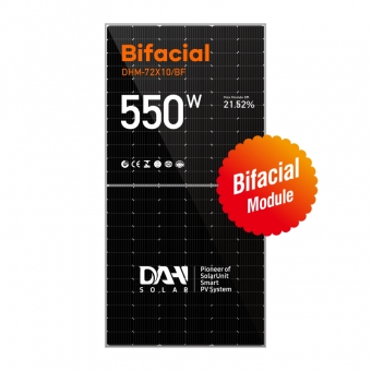 DHM-72X10 / BF-520 ~ 550W Bifacial Mono الألواح الشمسية عالية الكفاءة 