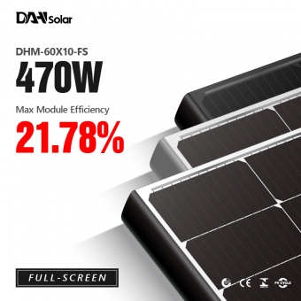 450 ~ 470W الألواح الشمسية أحادية الشاشة بملء الشاشة
