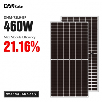 435 ~ 465 واط لوحة شمسية ثنائية الخلية نصف خلية عالية الكفاءة الكهروضوئية