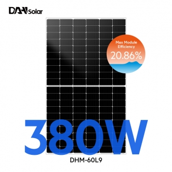 DAH MONO نصف خلية / DHM-60L9-360-390W لوحة للطاقة الشمسية 