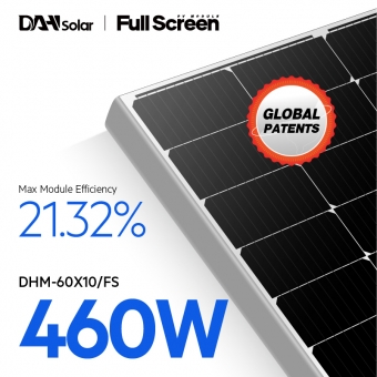 DHM-60X10 / FS 450 ~ 470W ألواح شمسية أحادية الشاشة بملء الشاشة
 