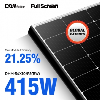 DHM-54X10 / FS 390 ~ 420W ألواح شمسية أحادية الشاشة بملء الشاشة
 