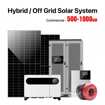 500-1000KW الاستخدام التجاري للنظام الشمسي الهجين / خارج الشبكة 