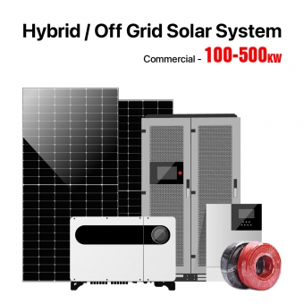 100-500KW الاستخدام التجاري للنظام الشمسي الهجين / خارج الشبكة 