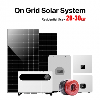 20-30KW للاستخدام السكني في نظام الطاقة الشمسية للشبكة 